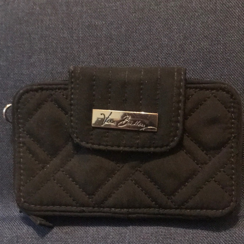 Vera Bradley Black Quilted Wristlet Wallet